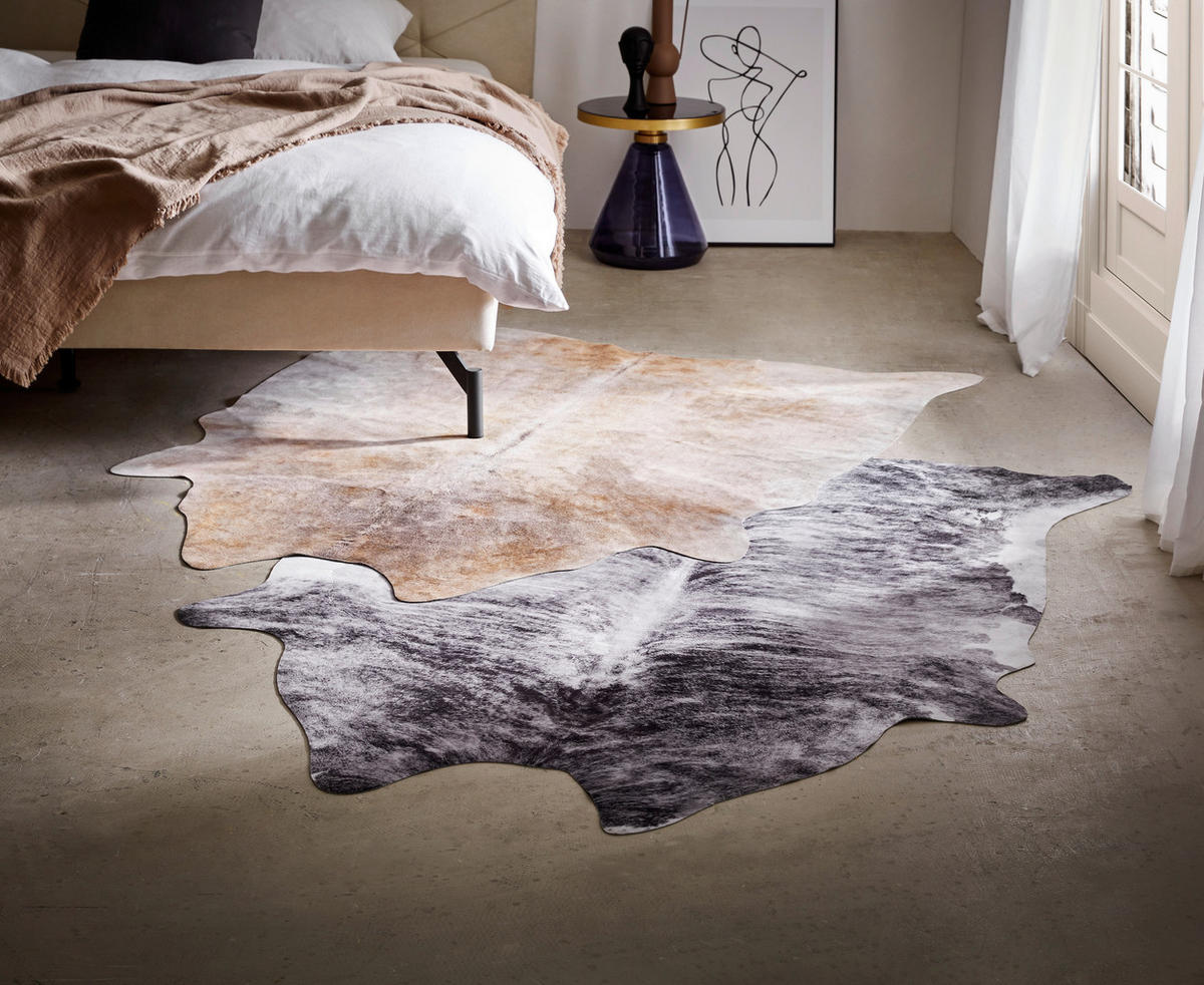 KUNSTFELL 155/190 cm Dallas Braun, Beige, Hellbraun  - Hellbraun/Beige, Trend, Textil (155/190cm) - Novel