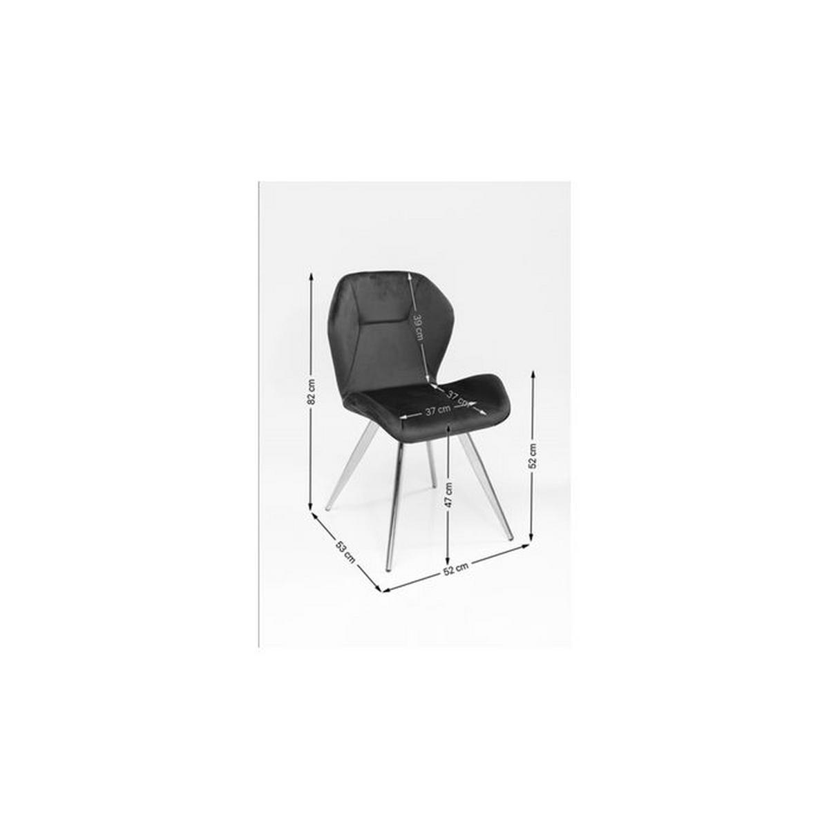 STUHL - Chromfarben/Grau, Design, Textil/Metall (50/82/53cm) - Kare-Design