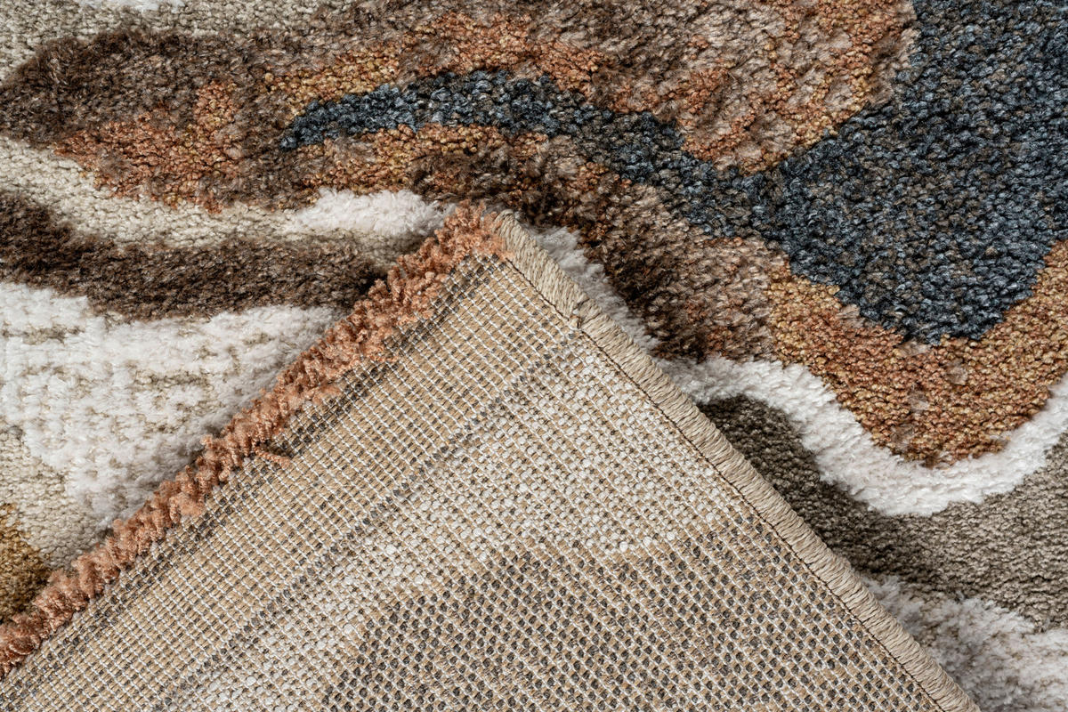 WEBTEPPICH  Wohnzimmer 200/290 cm Linea Braun, Creme, Rostfarben  - Rostfarben/Creme, Basics, Kunststoff/Textil (200/290cm) - Novel