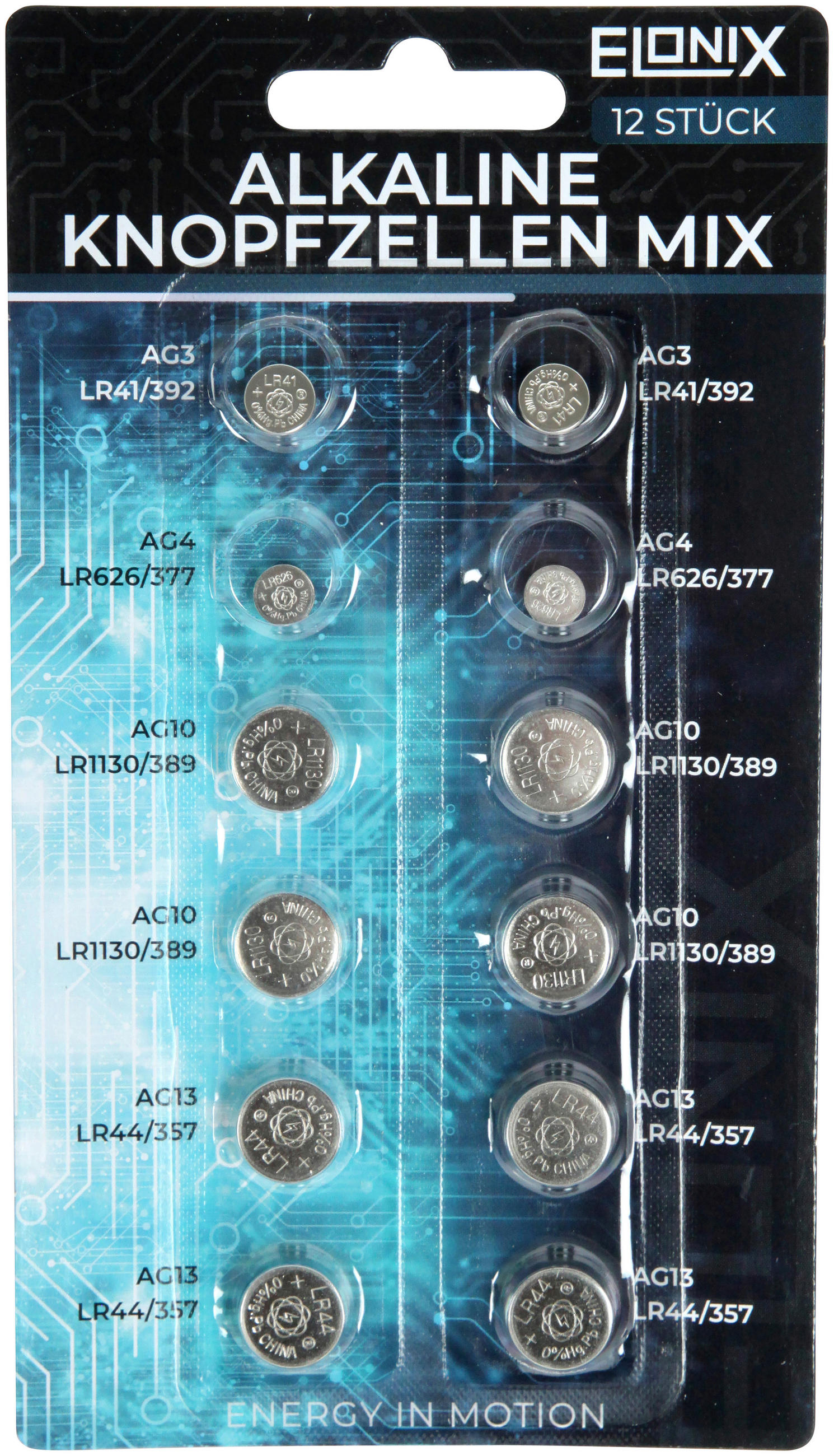 Batterie Knopfzellen Mix