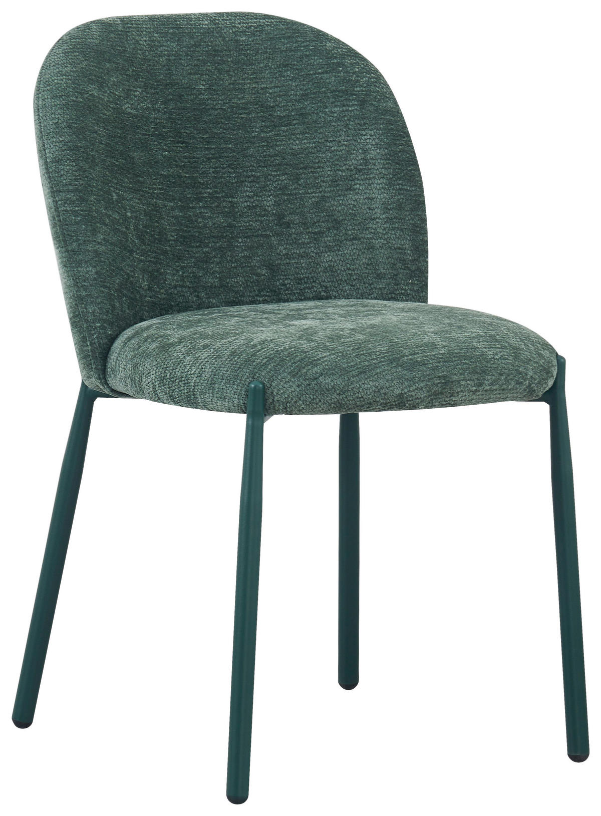 STUHL  Stoffauswahl Struktur  - Grün, Design, Textil/Metall (46/80/60cm) - Stylife