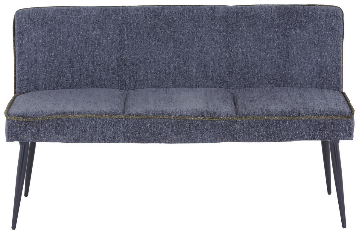 SITZBANK in Metall, Textil Hellgrau, Grün  - Hellgrau/Schwarz, Modern, Textil/Metall (140/83/62cm) - MID.YOU