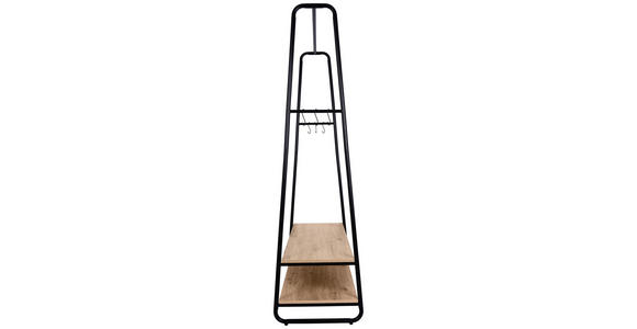 GARDEROBENSTÄNDER in Naturfarben, Schwarz 100/160/45 cm   - Schwarz/Naturfarben, Basics, Holzwerkstoff/Metall (100/160/45cm) - Xora