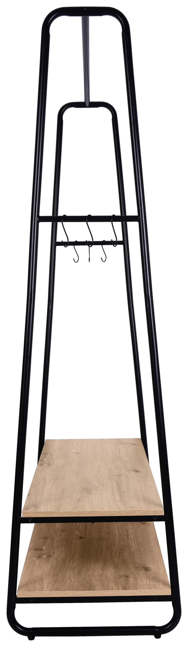 GARDEROBENSTÄNDER in Naturfarben, Schwarz 100/160/45 cm   - Schwarz/Naturfarben, Basics, Holzwerkstoff/Metall (100/160/45cm) - Xora