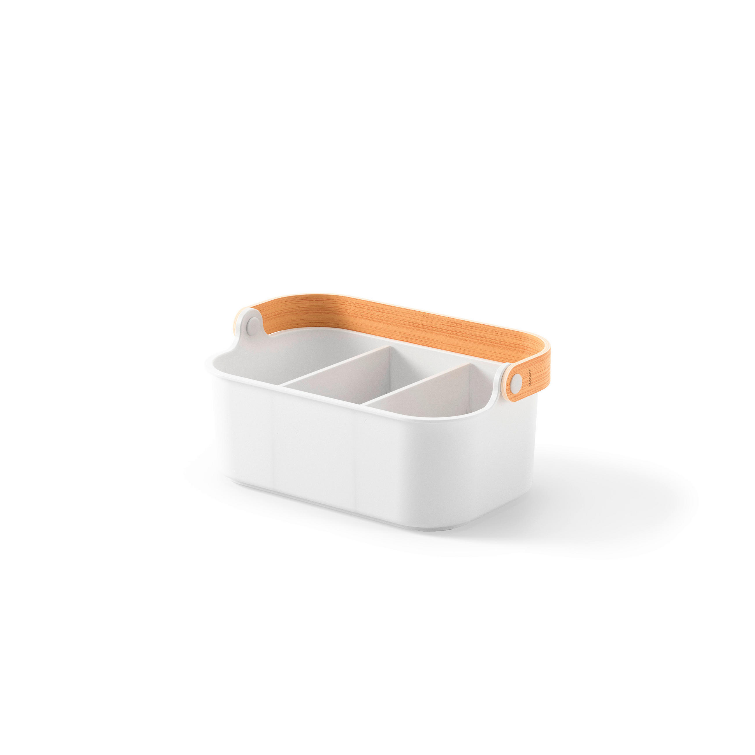 ORGANIZATOR         17/12/28 cm            - bela/naravne barve, Basics, umetna masa/les (17/12/28cm) - Umbra