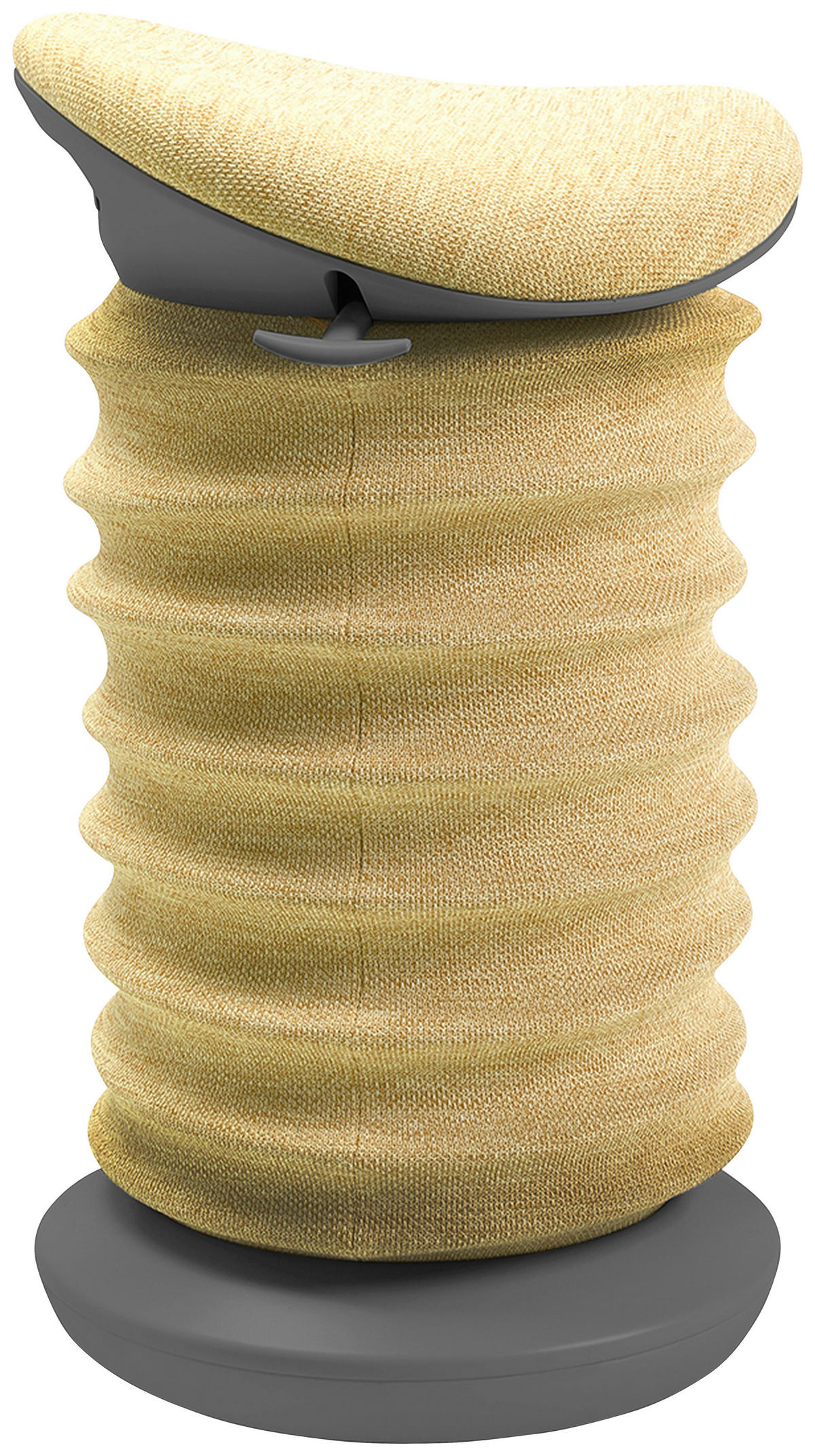 BÜROHOCKER 37,5/53-64/36 cm  - Gelb/Grau, Design, Kunststoff/Textil (37,5/53-64/36cm) - Topstar