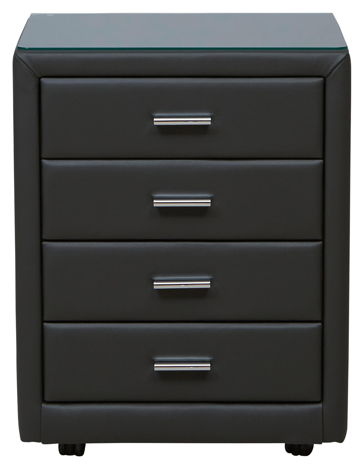 POSTELJA BOXSPRING 180 cm   x 200 cm  , usnje črna  - barve kroma/črna, Design, usnje (180/200cm) - Dieter Knoll