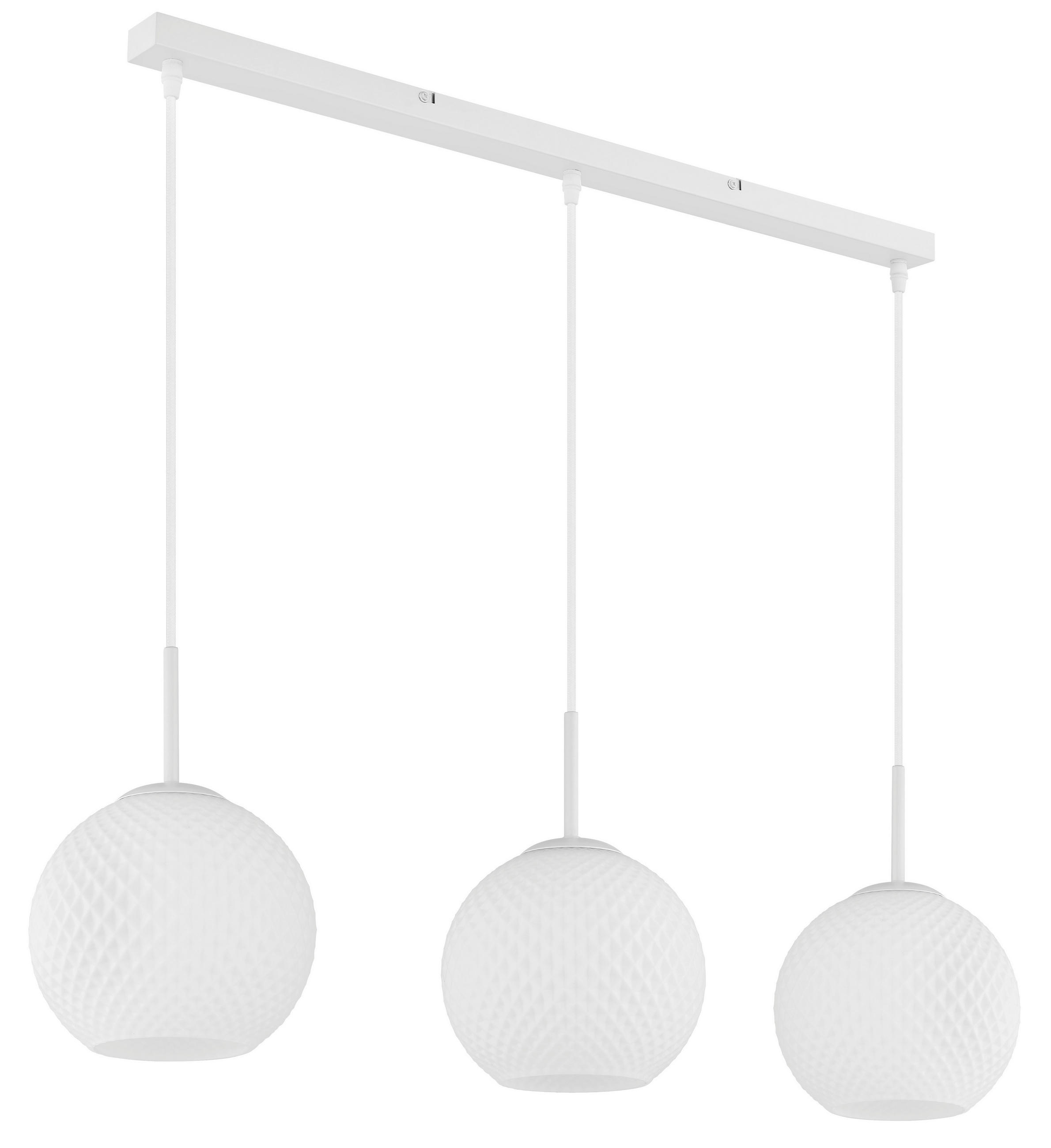 SVJETILJKA VISEĆA    90/20/120 cm    Andre  - bijela, Design, staklo/metal (90/20/120cm) - Globo
