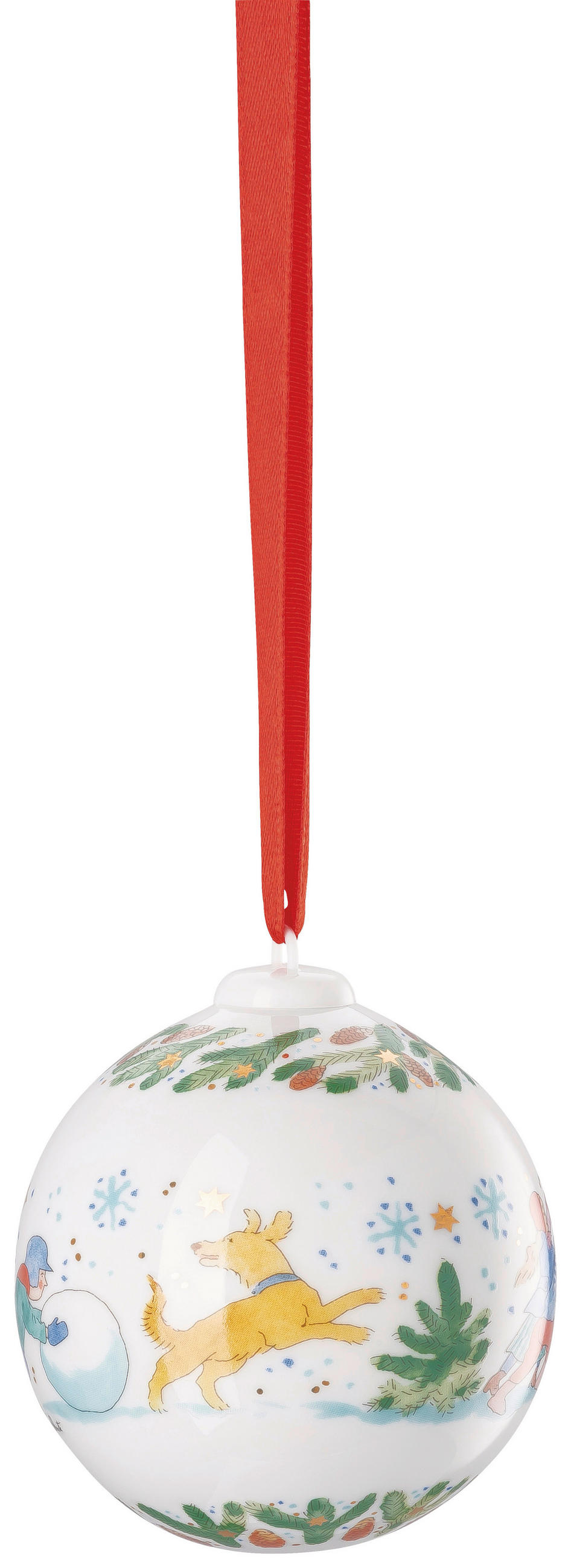 PORZELLANKUGEL 2025 2025 - Weihnachtsspiele  - Multicolor, Basics, Keramik (6,2/7,8cm) - Hutschenreuther