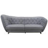 BIGSOFA Mikrofaser Grau  - Chromfarben/Grau, MODERN, Textil/Metall (256/85/115cm) - MID.YOU