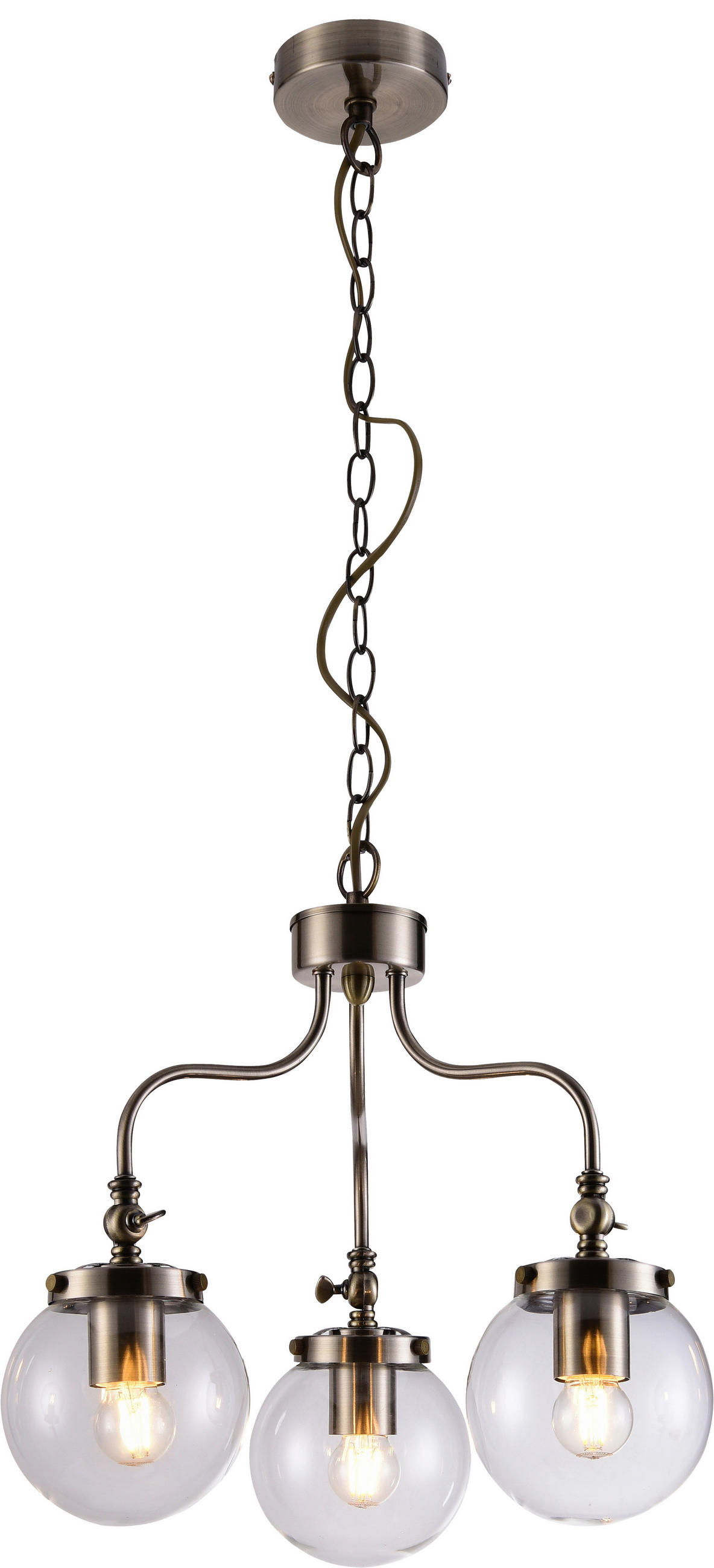 PENDELLEUCHTE 45/45/80 cm  - Goldfarben/Schwarz, KONVENTIONELL, Metall (45/45/80cm)