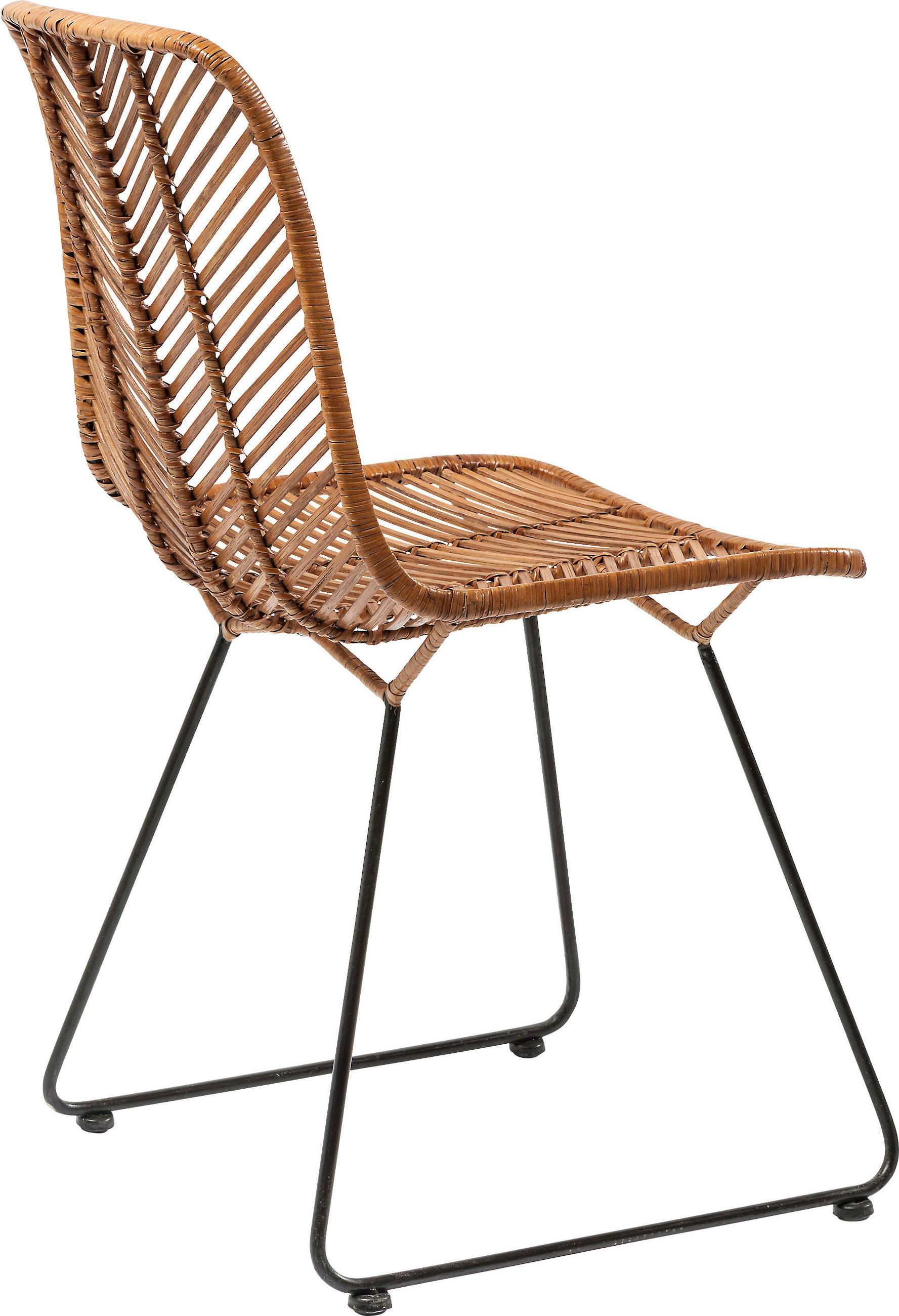 STUHL  in Schmiedeeisen Holz, Metall  - Schwarz/Braun, Trend, Holz/Metall (44,45/85,73/54,61cm) - Kare-Design