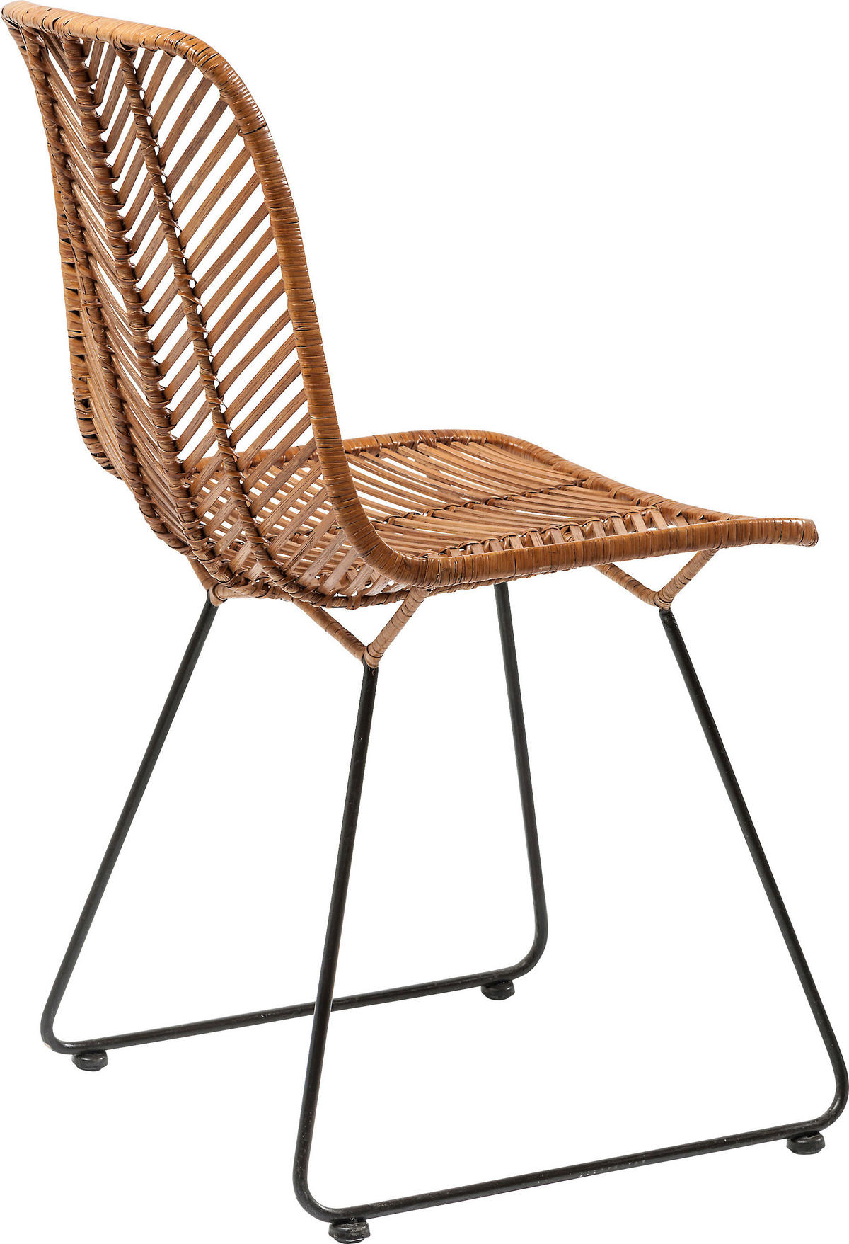 STUHL  in Schmiedeeisen Holz, Metall  - Schwarz/Braun, Trend, Holz/Metall (44,45/85,73/54,61cm) - Kare-Design