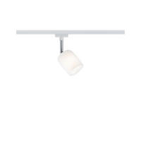 SCHIENENSYSTEM-STRAHLER URail 7,4/12,8/11,5 cm   - Chromfarben/Weiß, Design, Glas/Metall (7,4/12,8/11,5cm) - Paulmann