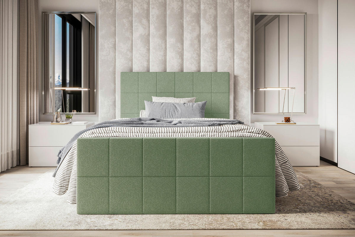 BOXBETT 140/200 cm  in Grün  - Grün, KONVENTIONELL, Kunststoff/Textil (140/200cm) - Boxxx
