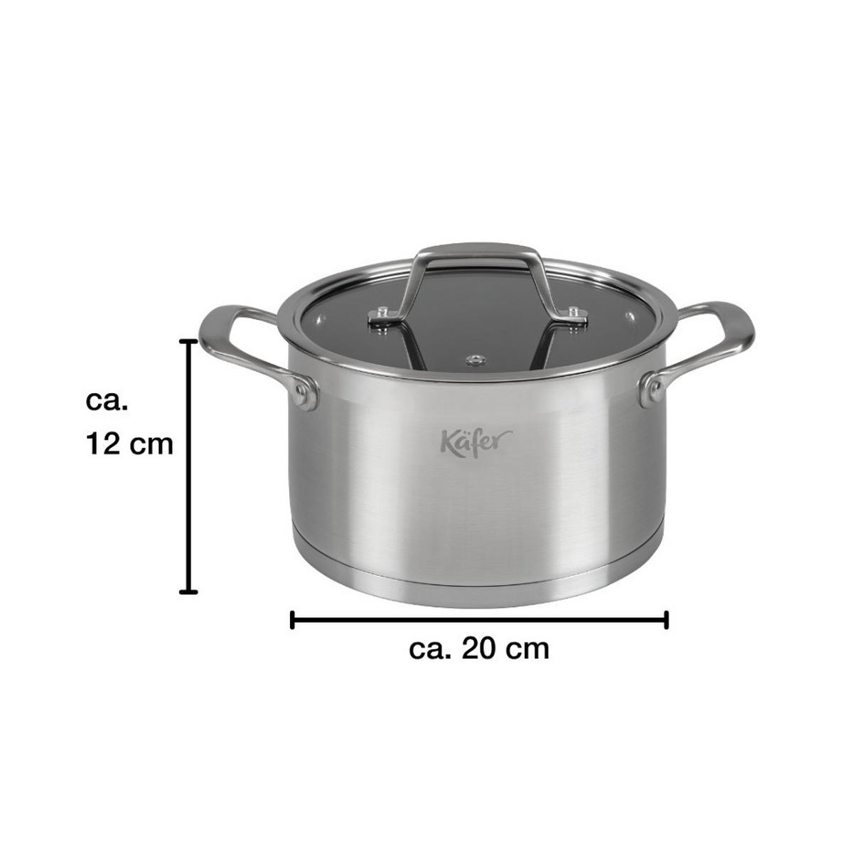 LONEC  nerjaveče jeklo   - barve nerjavečega jekla, Basics, kovina/steklo (20cm) - Käfer