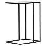 BEISTELLTISCH 45/35/65 cm Schwarz rechteckig  - Schwarz, Design, Glas/Metall (45/35/65cm) - Novel