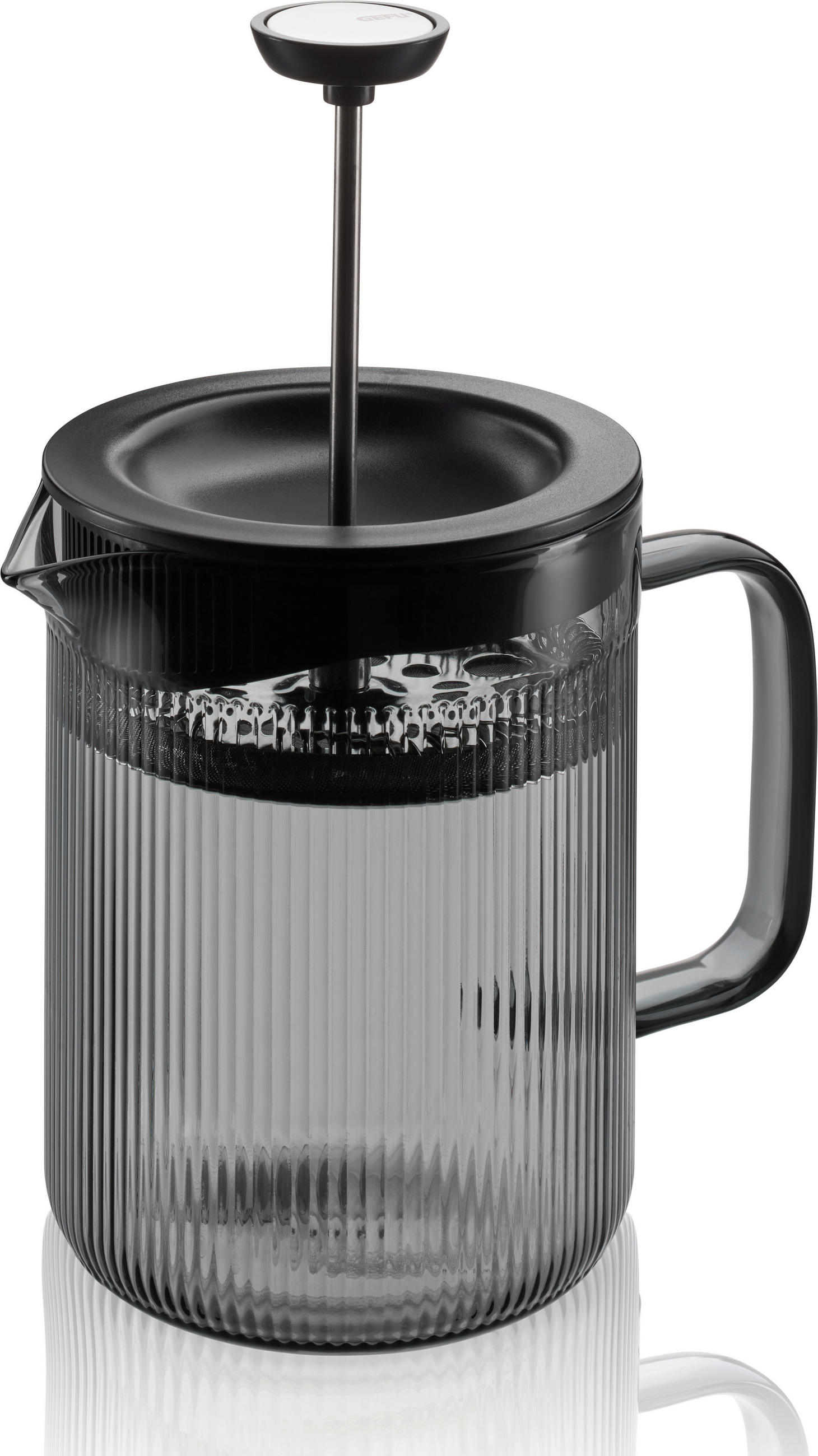 KAFFEEBEREITER  - Silberfarben/Schwarz, KONVENTIONELL, Glas/Kunststoff (15/9,5/14cm) - Gefu