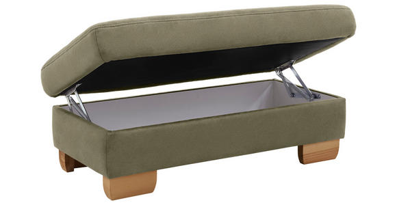 ECKSOFA in Mikrofaser Hellgrün  286/236 cm  - Wildeiche/Beige, Natur, Holz/Textil (286/236cm) - Voleo