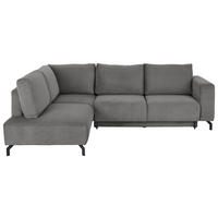 ECKSOFA Grau Cord  - Schwarz/Grau, MODERN, Textil (210/272cm) - P & B