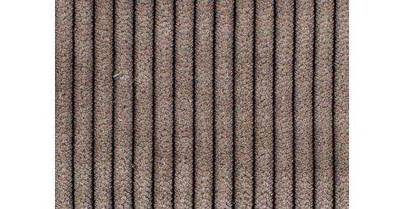 ECKSOFA Taupe Cord - Taupe/Chromfarben, KONVENTIONELL, Kunststoff/Textil (195/293cm) - Carryhome