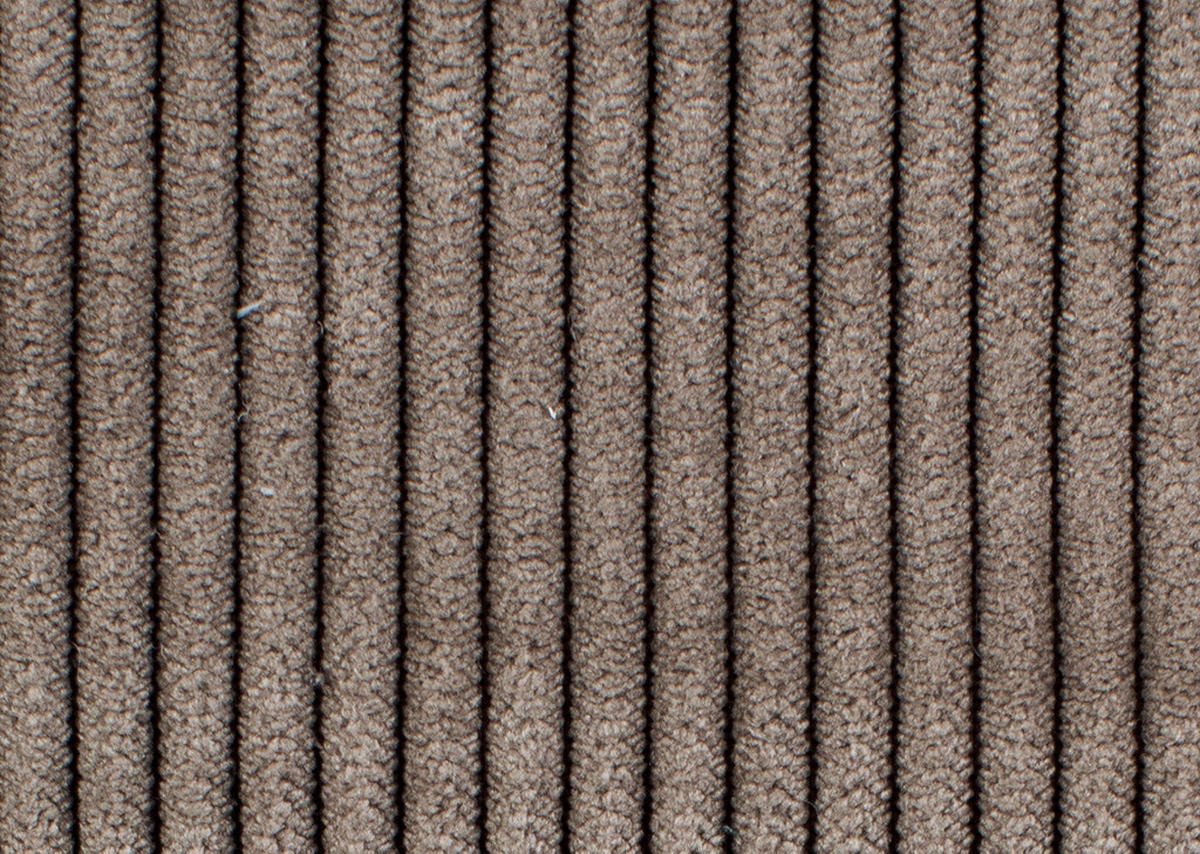 ECKSOFA in Cord Taupe  - Taupe/Chromfarben, Konventionell, Kunststoff/Textil (293/195cm) - MID.YOU