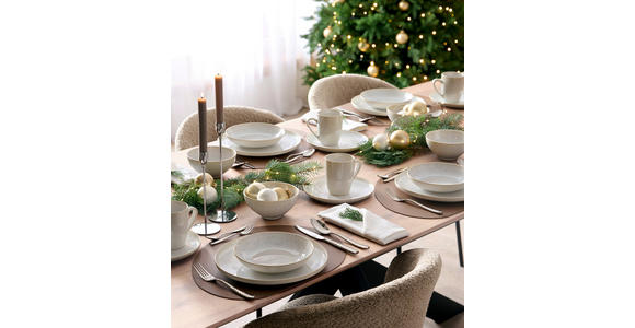 KOMBISERVICE GLOSSY 20-teilig - Beige/Creme, Trend, Keramik - Novel