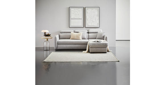 ECKSOFA  in Flachgewebe Grau  - Schwarz/Grau, MODERN, Kunststoff/Textil (182/237cm) - Carryhome