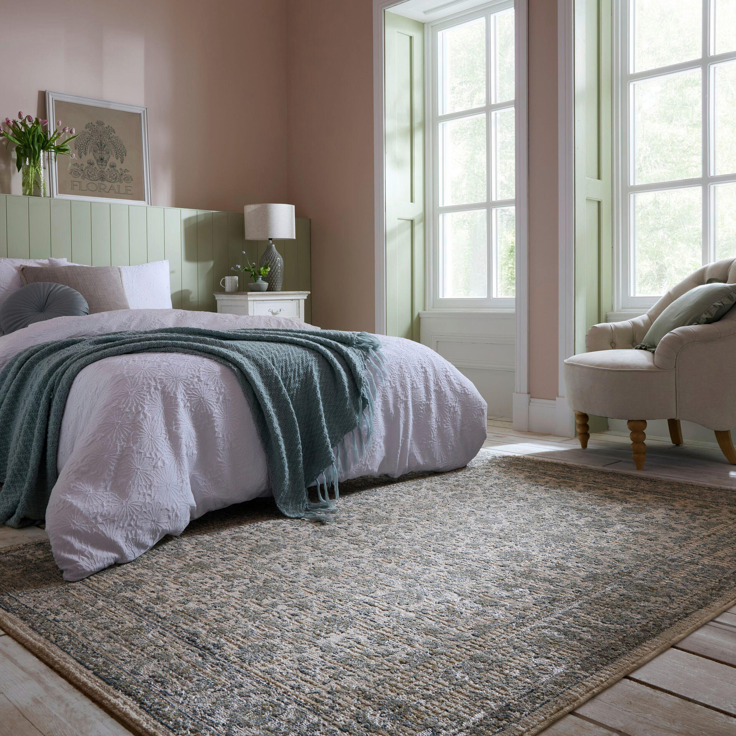 VINTAGE-TEPPICH 160/230 cm Grün  - Grün, MODERN, Textil (160/230cm) - Xora