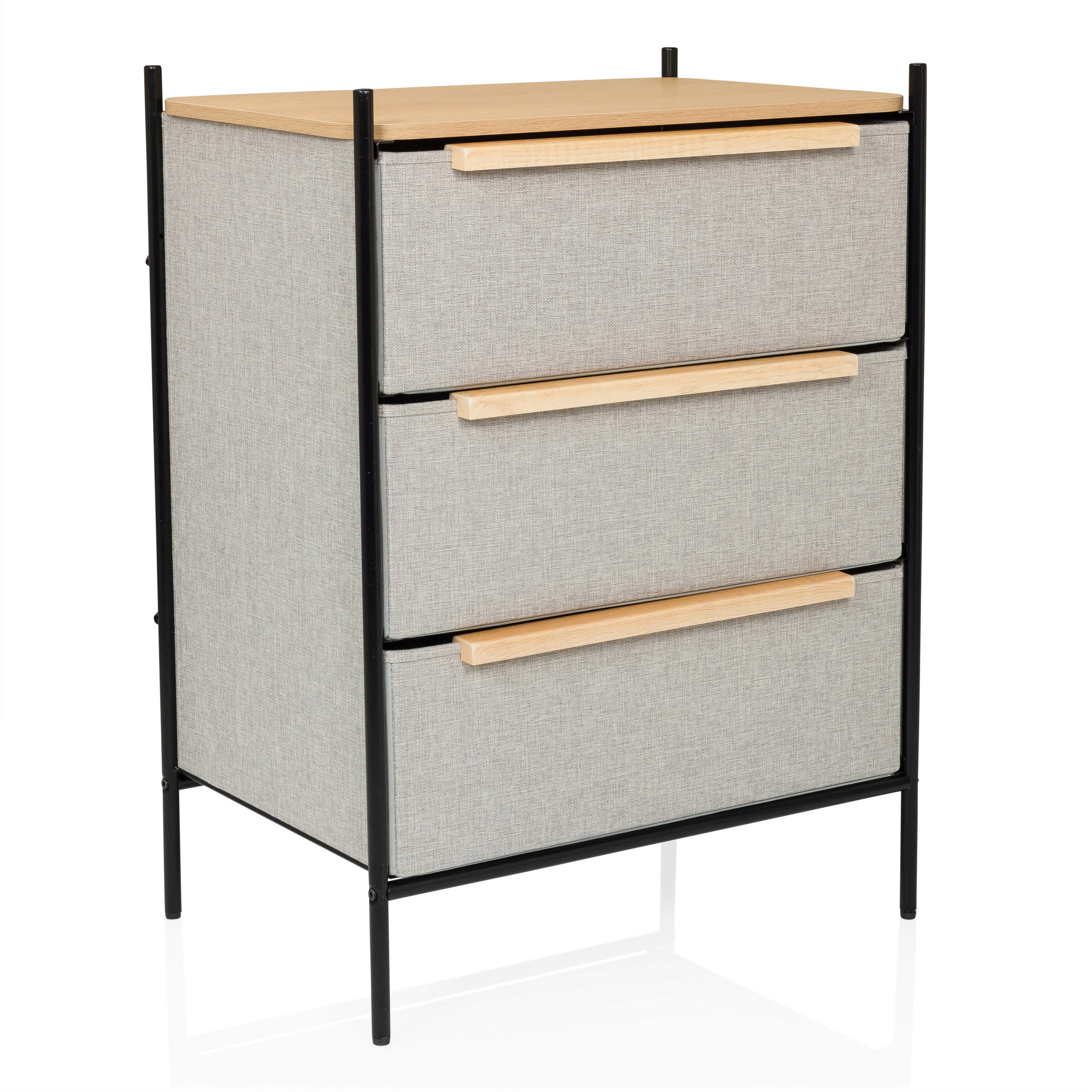 KOMMODE  in 58/79/39 cm  - Taupe/Hellbraun, MODERN, Holzwerkstoff/Textil (58/79/39cm) - MID.YOU