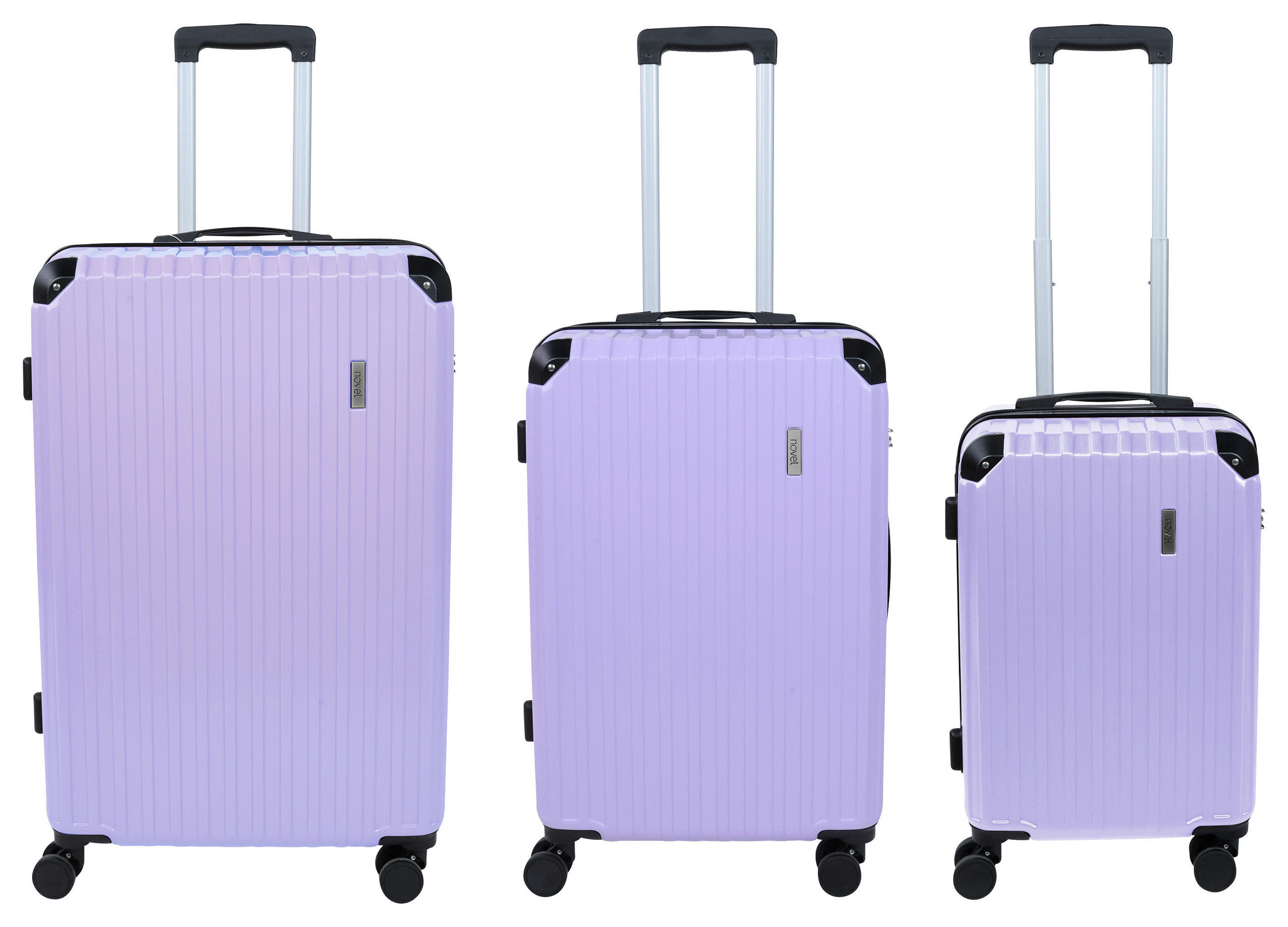 REISEKOFFERSET Lila 3-teilig  - Lila, Basics, Kunststoff/Textil - Novel