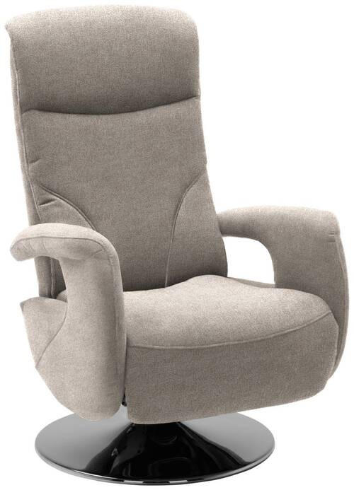 RELAXSESSEL in Textil Hellbraun  - Chromfarben/Hellbraun, Design, Textil/Metall (71/110/83cm) - Dieter Knoll