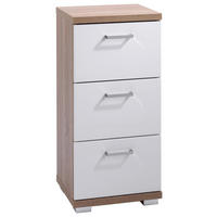 UNTERSCHRANK 35,5/74/31,5 cm   - Chromfarben/Weiß, MODERN, Holzwerkstoff/Kunststoff (35,5/74/31,5cm) - MID.YOU