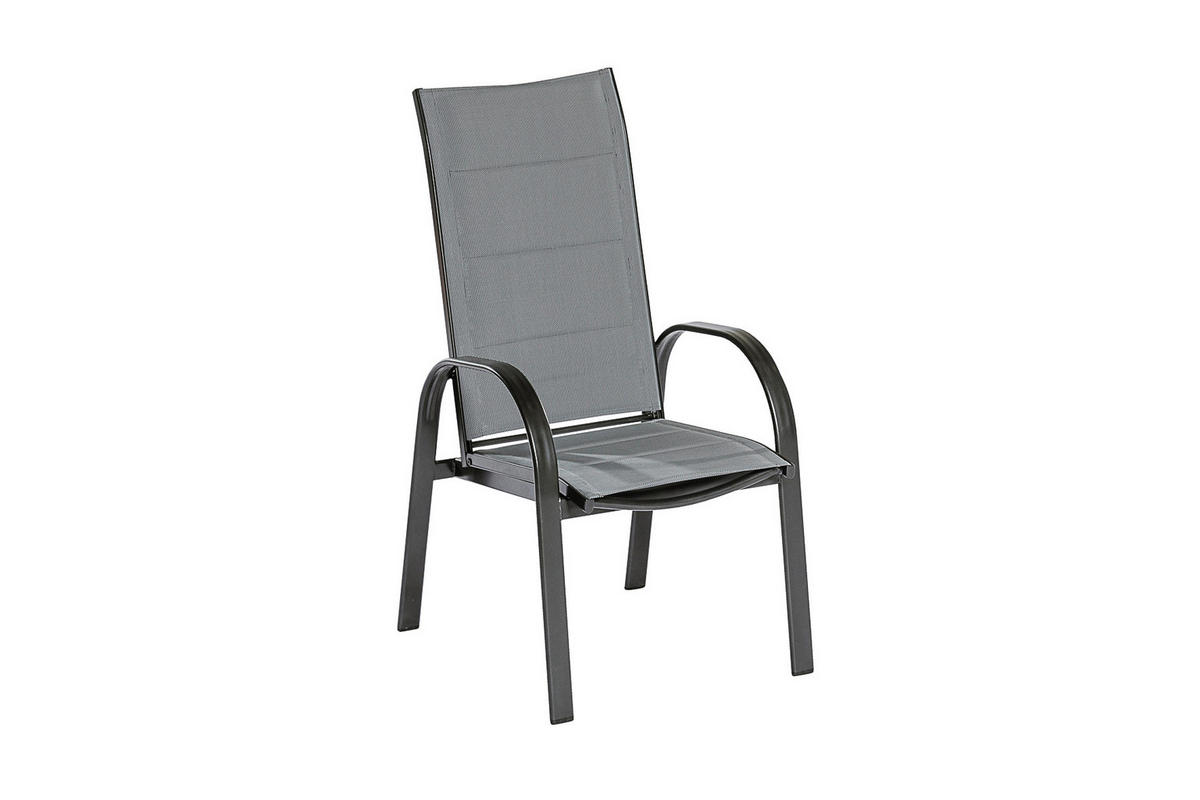 GARTENSET Aluminium  - Graphitfarben/Grau, MODERN, Glas/Textil - Gardenson