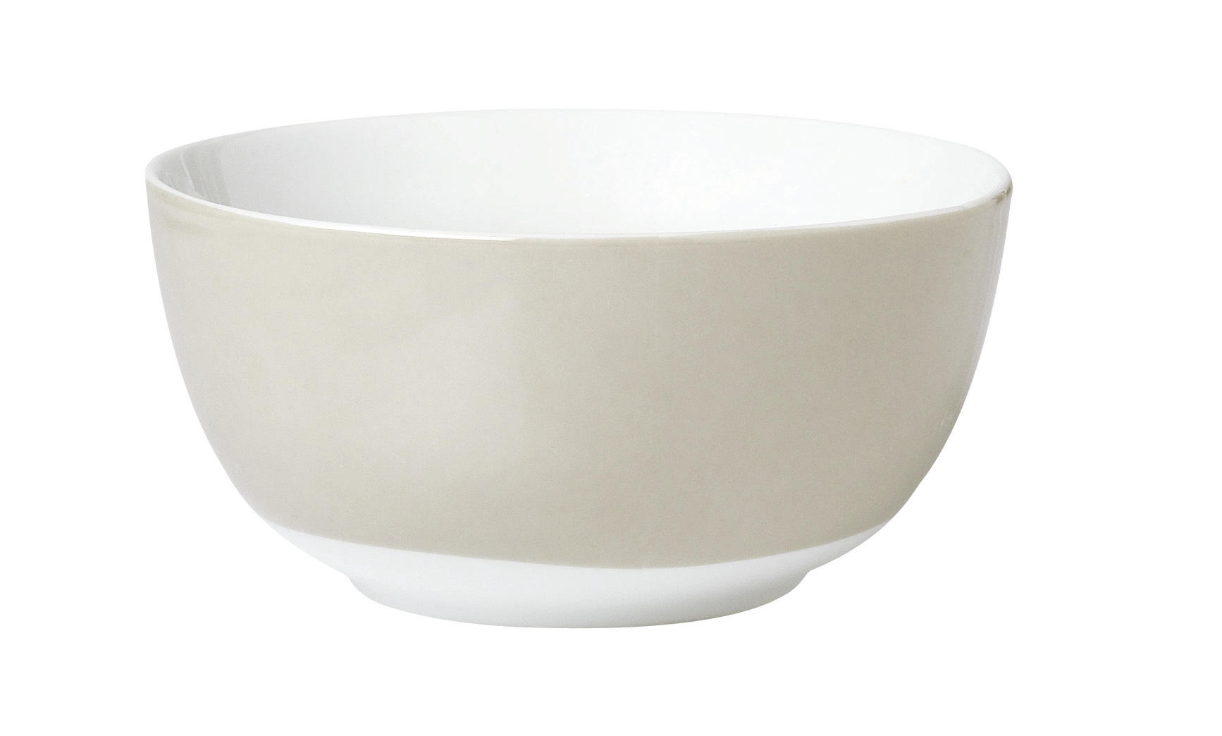 MÜSLISCHALENSET - Taupe/Weiß, Basics, Keramik (14/6cm)
