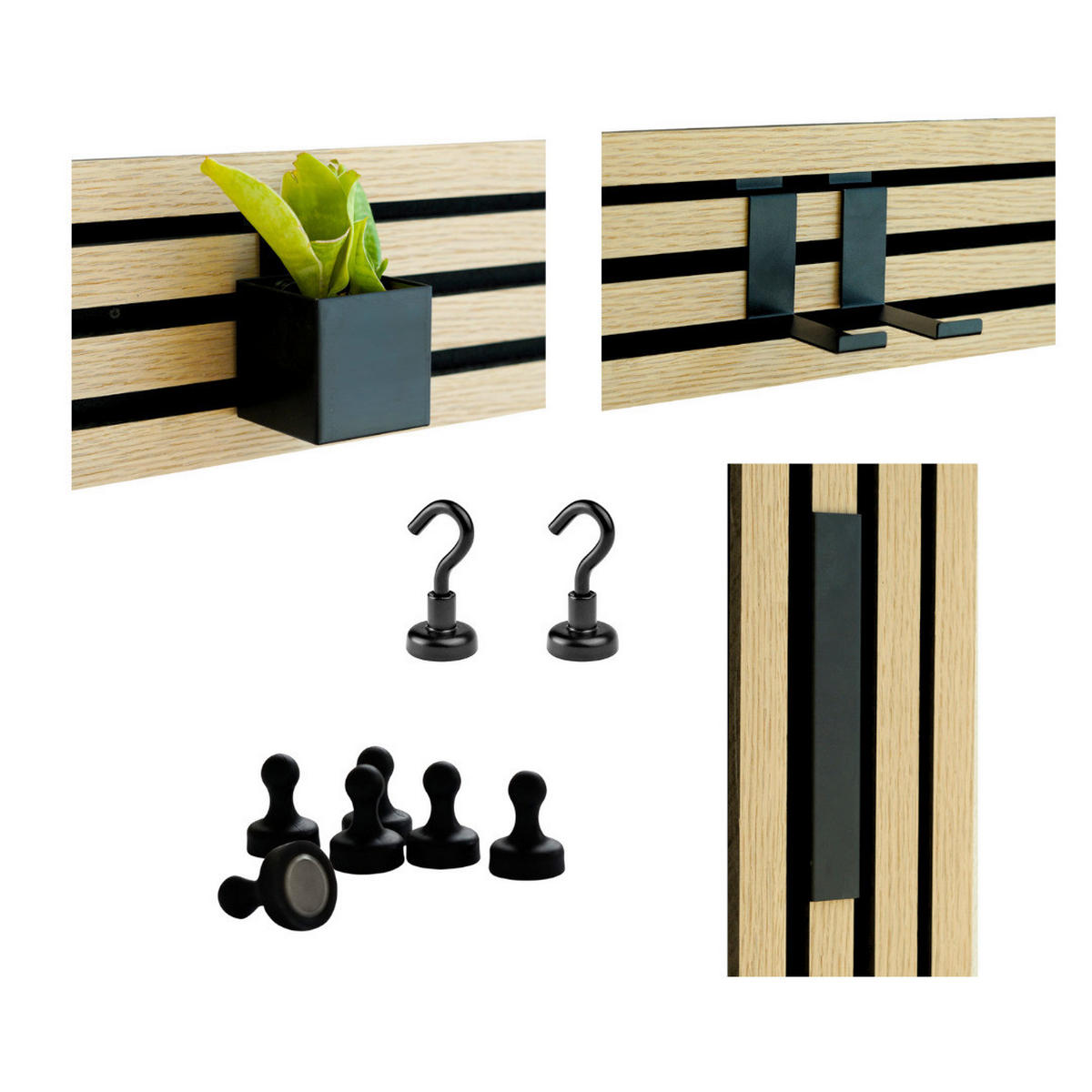 KÜCHEN-ORGANIZER-SET  - Schwarz, Basics, Metall (0,900kg)