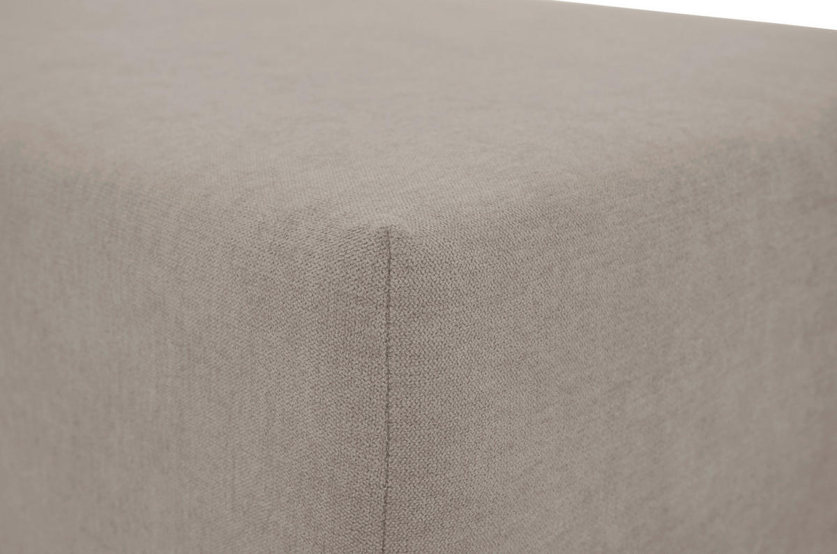 ECKSOFA Greige Mikrofaser  - Greige/Schwarz, Design, Kunststoff/Textil (178/248cm) - MID.YOU