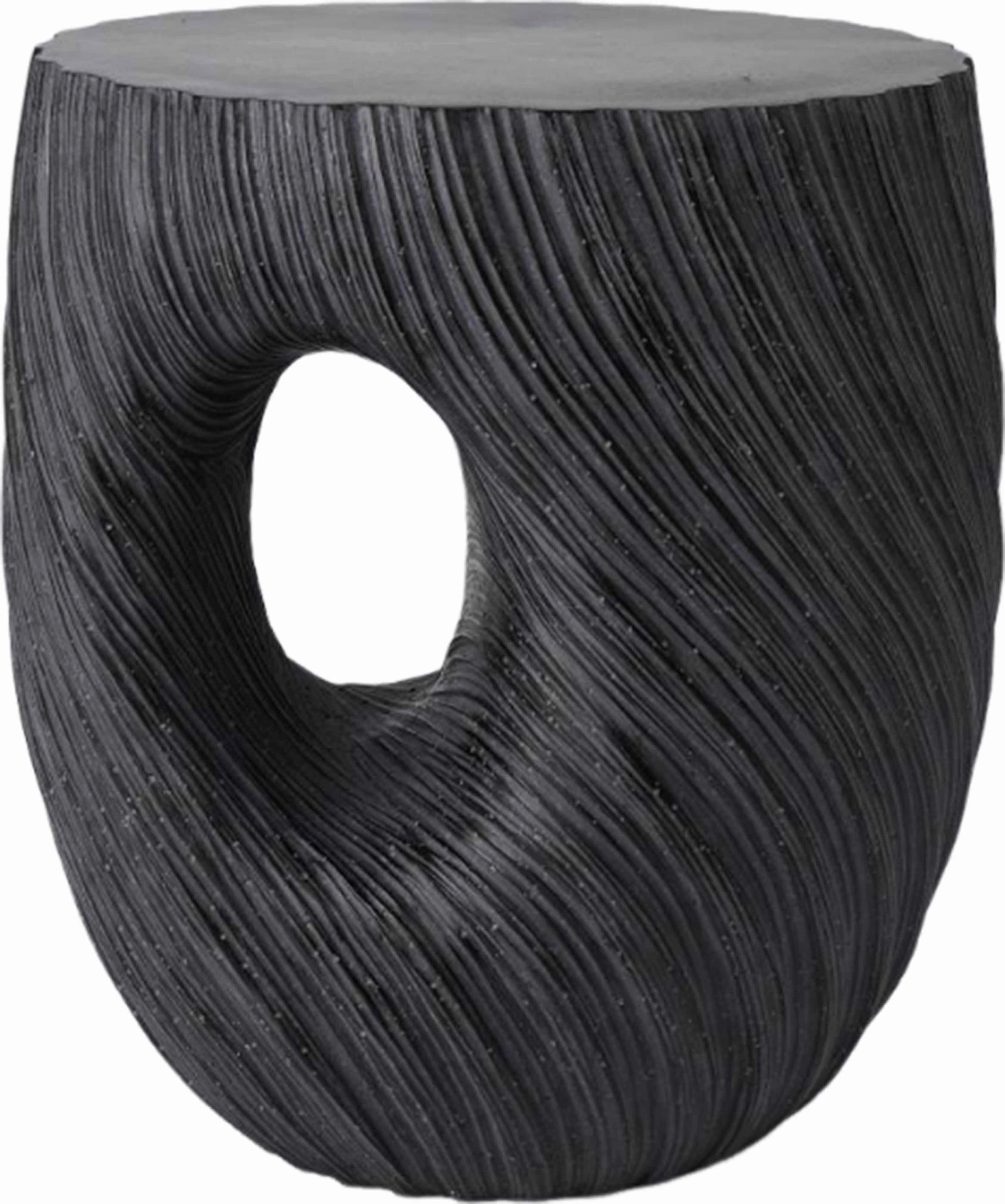 BEISTELLTISCH Schwarz formgebogen  - Schwarz, LIFESTYLE, Kunststoff (36,6/40,8/28,6cm) - Ambia Home