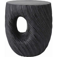 BEISTELLTISCH Schwarz formgebogen  - Schwarz, LIFESTYLE, Kunststoff (36,6/40,8/28,6cm) - Ambia Home