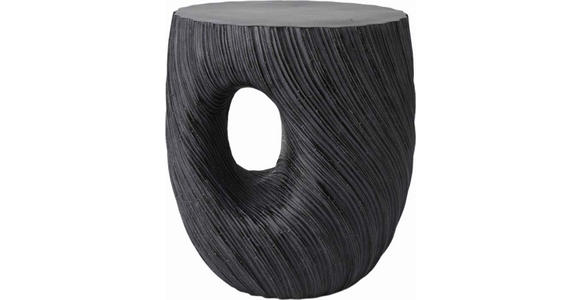 BEISTELLTISCH Schwarz formgebogen  - Schwarz, LIFESTYLE, Kunststoff (36,6/40,8/28,6cm) - Ambia Home