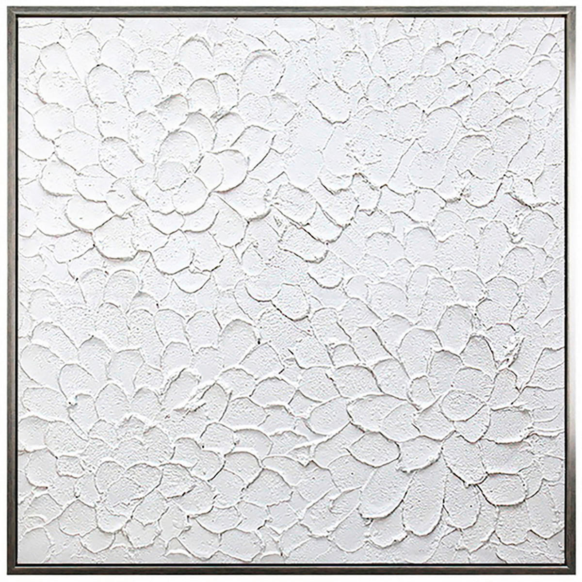 ULJANA SLIKA  85/85 cm       - bela/srebrna, Trendi, tekstil/pločasti materijal (85/85cm) - Monee