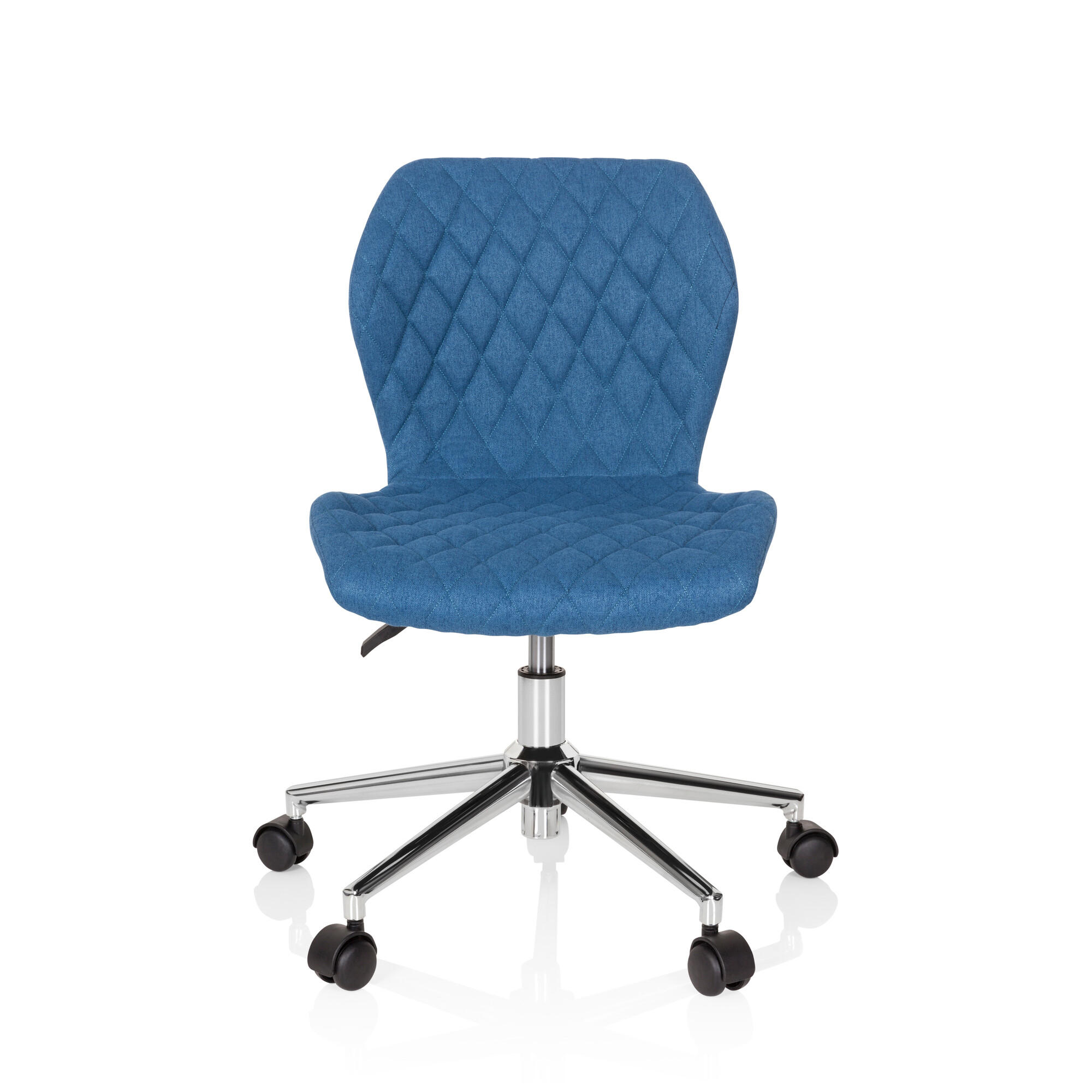 OTOČNÁ ŽIDLE PRO MLÁDEŽ, modrá - modrá, Basics, textil/plast (47/73-83/43cm) - MID.YOU