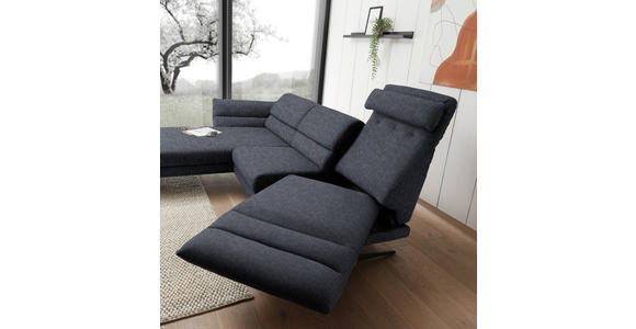 ECKSOFA  in Flachgewebe Grau  176-217/279-327 cm  - Schwarz/Grau, Design, Textil/Metall (176-217/279-327cm) - Dieter Knoll