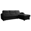 ECKSOFA in Lederlook Echtleder Schwarz  - Schwarz, Design, Leder/Kunststoff (227/168cm) - Livetastic