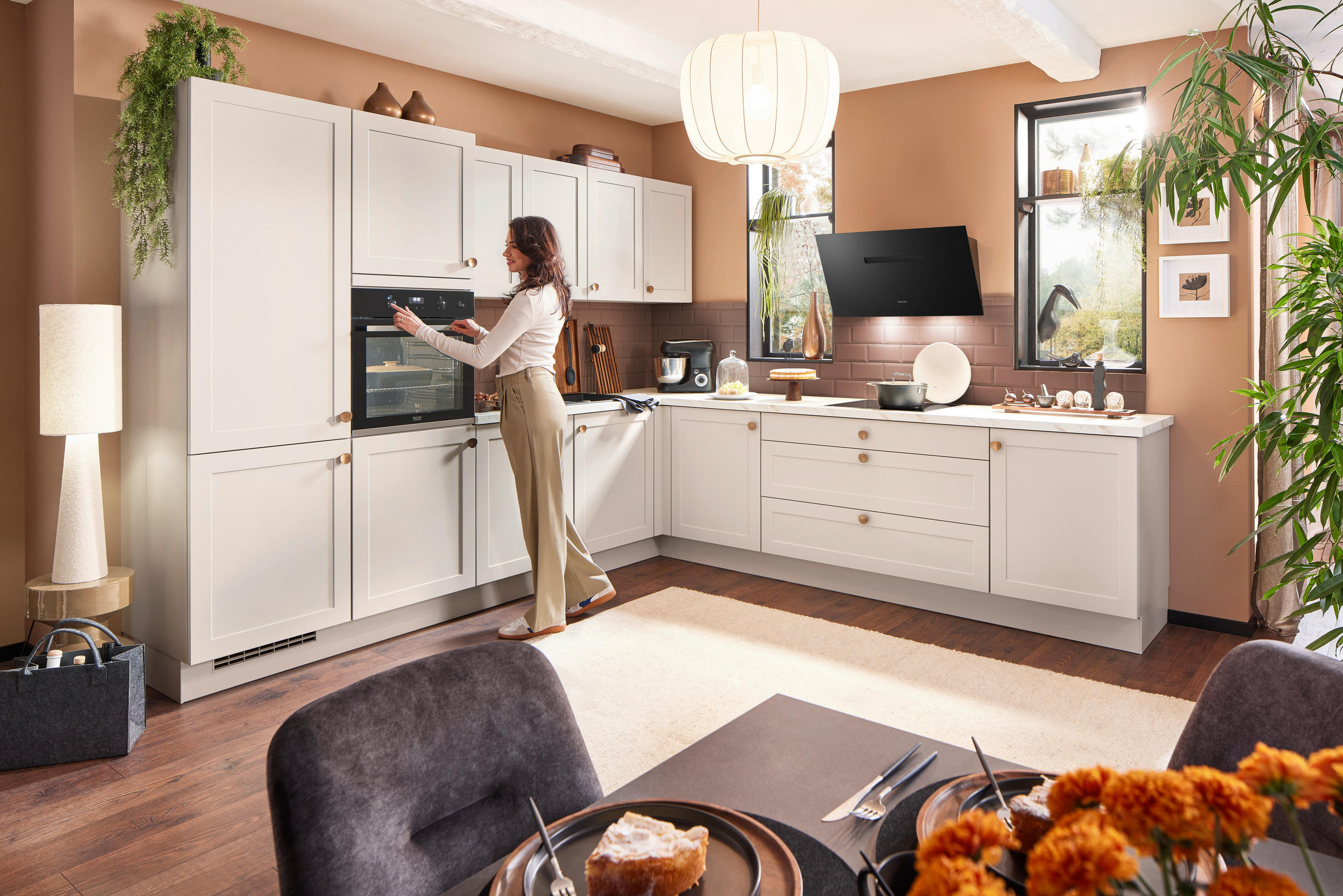 EINBAUKÜCHE   - Beige, Design, Holzwerkstoff - Celina