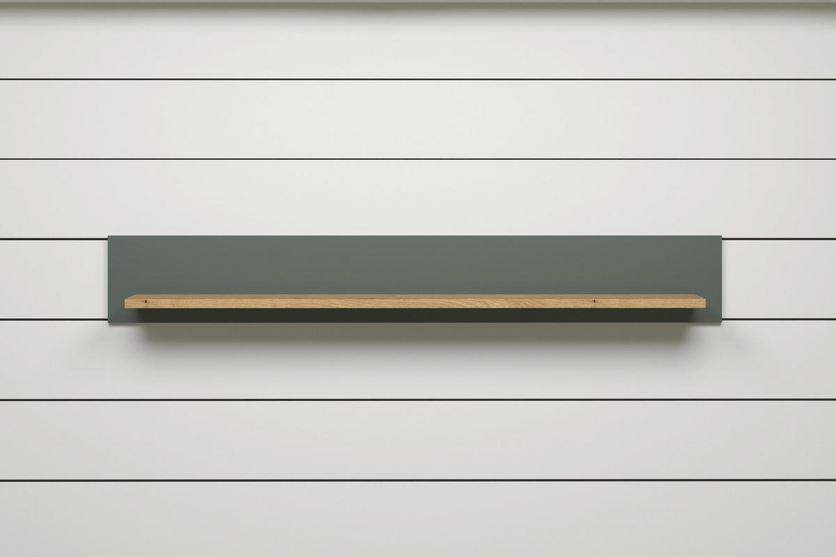 WANDBOARD STANTON Holzwerkstoff Waldgrün  - Waldgrün, Design, Holzwerkstoff (156/22/22cm) - MID.YOU