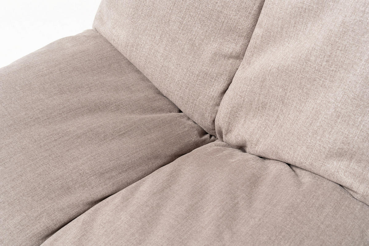 SESSEL in Flachgewebe Taupe  - Taupe/Schwarz, MODERN, Textil/Metall (86/92/99cm) - Designwerk