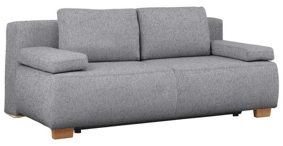 BOXSPRINGSOFA  in Webstoff Hellgrau Skandinavisch  - Hellgrau/Naturfarben, MODERN, Holz/Textil (205/93/108cm) - Venda
