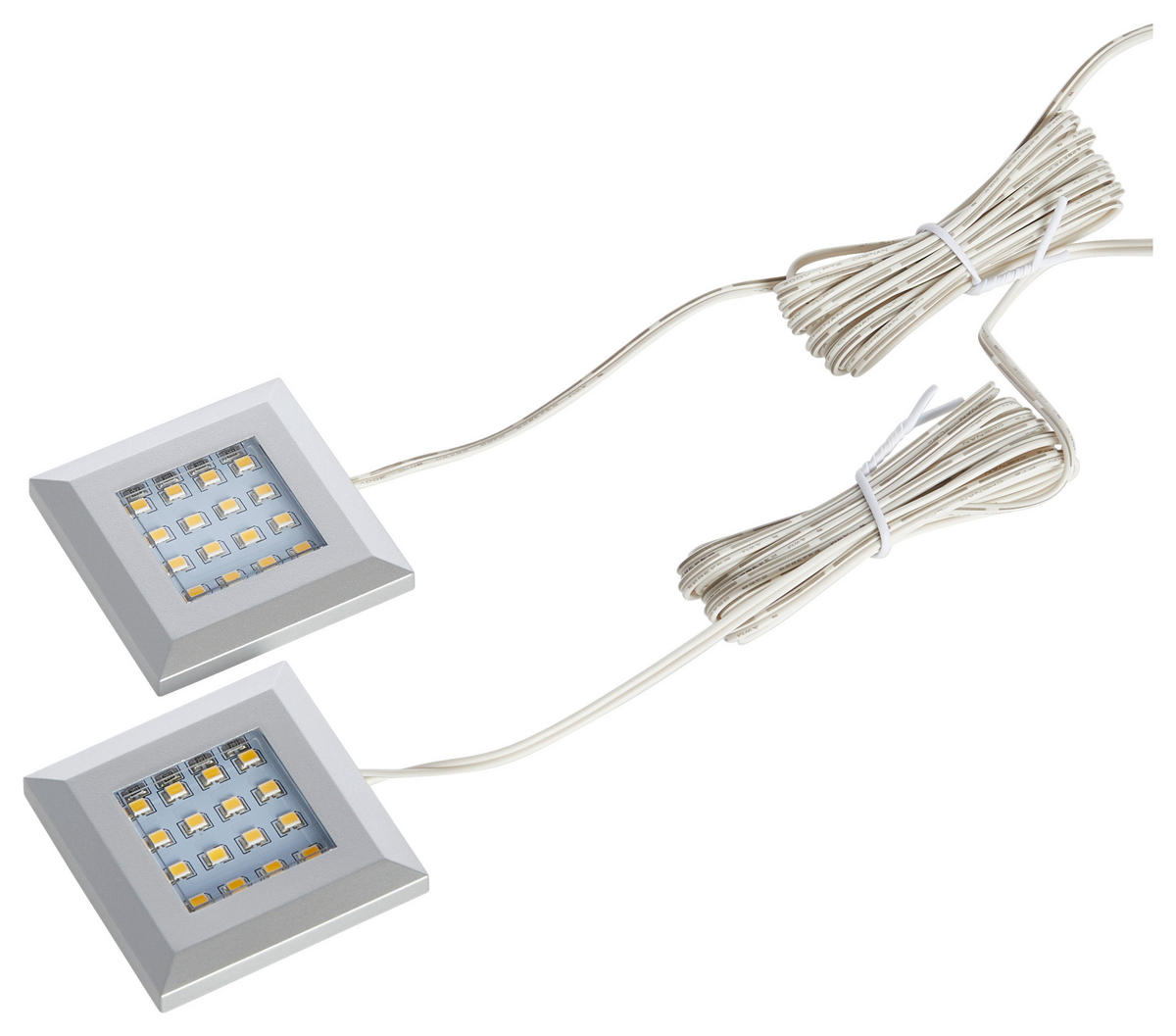 LED-SPOT-SET 5,5/1/5,5 cm   - Schwarz/Weiß, KONVENTIONELL, Kunststoff (5,5/1/5,5cm) - Livetastic