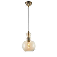 PENDELLAMPA Pendant 21,5/33,4 cm  - bronsfärgad/bärnstensfärgad, Trend, metall/glas (21,5/33,4cm) - MAYTONI